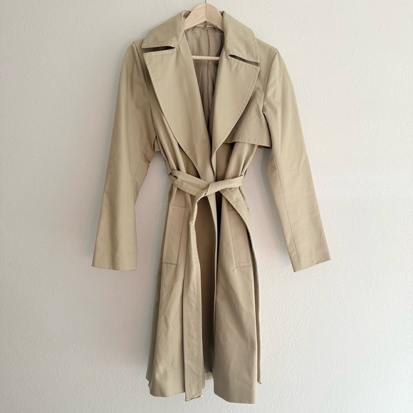 Cuyana Original Classic Belted Khaki Trench Coat Sz S / M Made in Italy - Picture 1 of 14